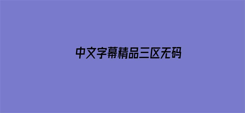 >中文字幕精品三区无码亚洲横幅海报图