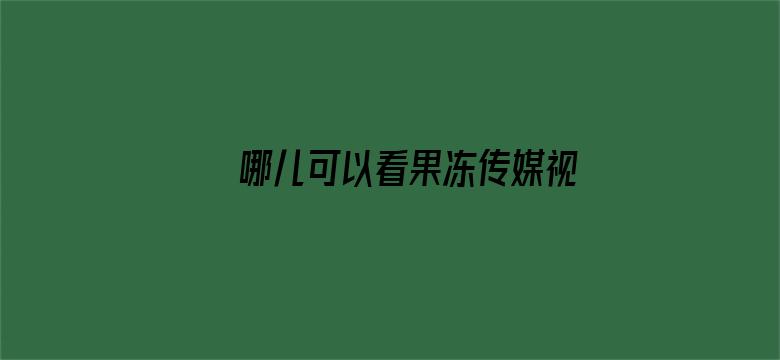 >哪儿可以看果冻传媒视频横幅海报图