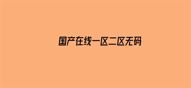 >国产在线一区二区无码横幅海报图