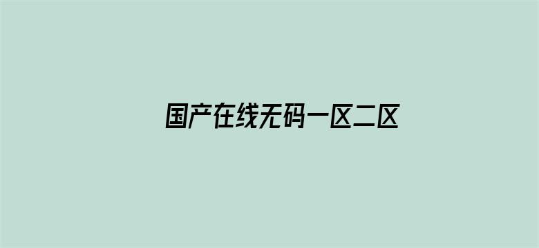 >国产在线无码一区二区横幅海报图